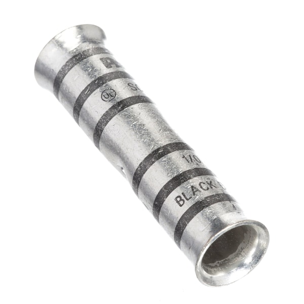 Panduit Butt Splice Wire Connector, 1/0 AWG Max, Black, None Insulation, 35 kV SCSF1/0-X - main